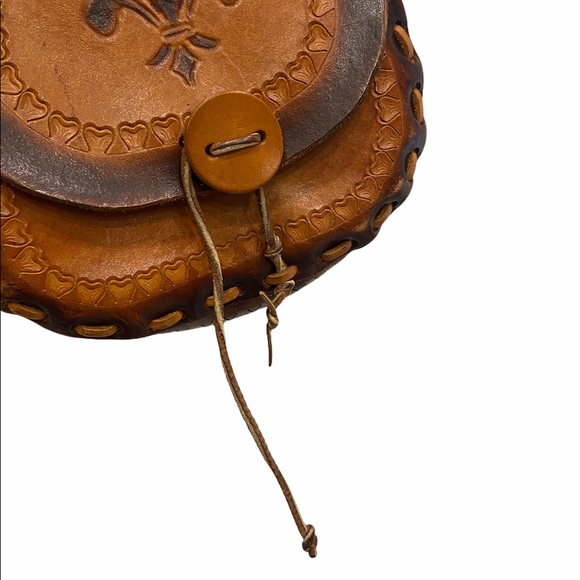 Handmade Leather Boho Vintage 90’s Crossbody Bag NWT - Picture 8 of 9